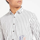 Cotton Stripes Casual Shirt, White, small image number null