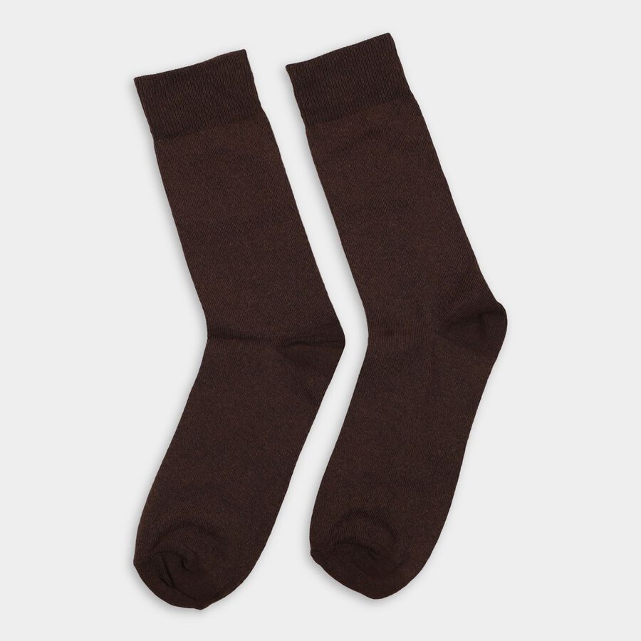 Men's Socks (Pack of 2), भूरा, large image number null
