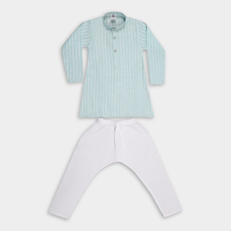 Boys' Kurta Pyjama, Light Green, large image number null