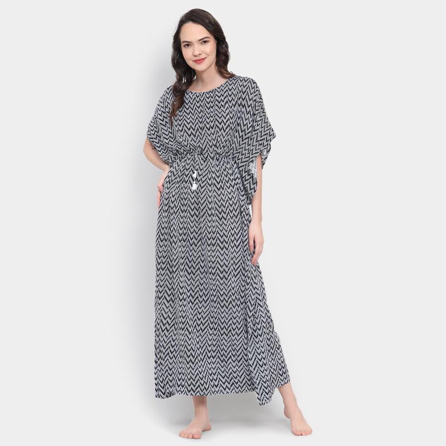 Printed Nighty, White, large image number null