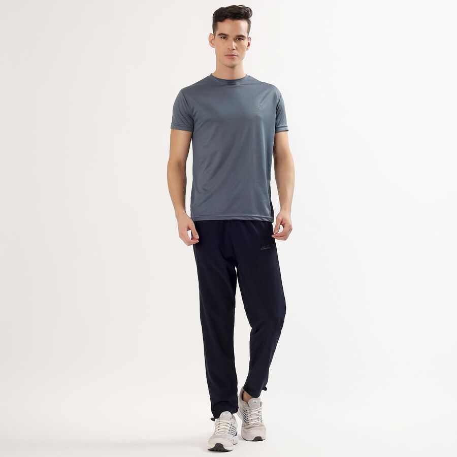 Men's Navy Blue Regular Fit Side-Piped Track Pants, नेवी ब्लू, large image number null