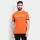 Men's 100% Cotton Round Neck Half Sleeves T-Shirt , Orange, small image number null