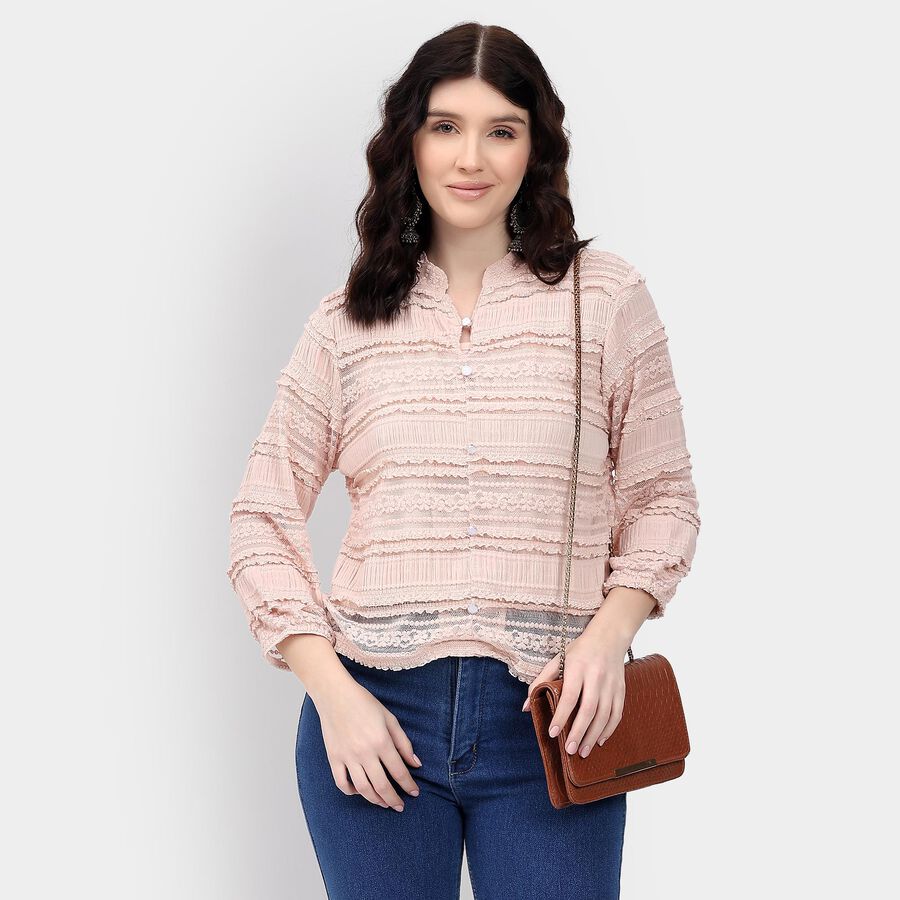 Ladies' Shirt , Pink, large