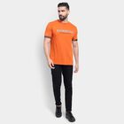 Men's 100% Cotton Round Neck Half Sleeves T-Shirt , Orange, small image number null