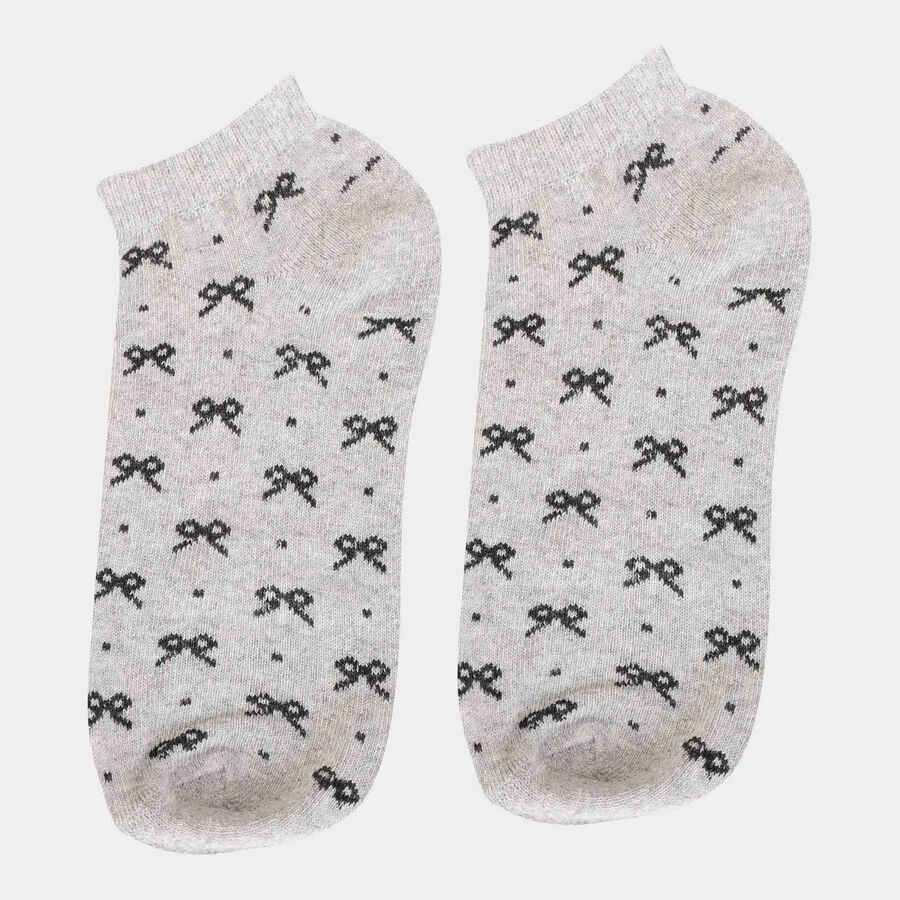 Printed Socks, Melange Light Grey, large image number null