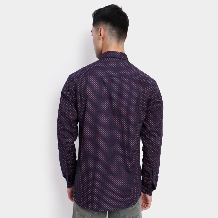 Men's 100% Cotton Casual Shirt, नेवी ब्लू, large image number null