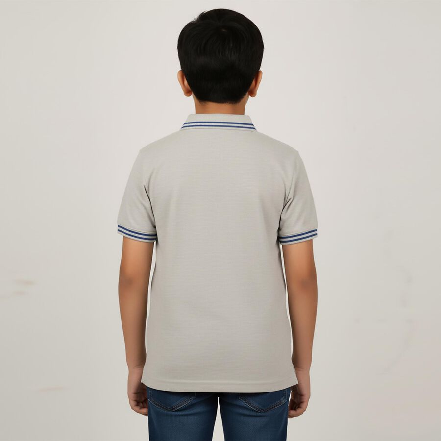 Boys' Half Sleeves T-Shirt, Light Grey, large image number null