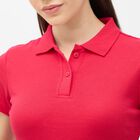 Ladies' Polo T-Shirt, Fuchsia, small