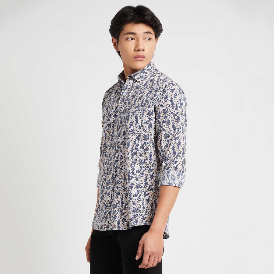 Cotton Printed Casual Shirt, Beige, large image number null