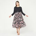 Women's Black Sleeveless Classic Dress, काला, small