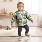 Infants Light Green Stand Collar Puffer Jacket, Light Green, small