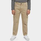 Boys' Beige Regular Fit Jeans, Beige, small