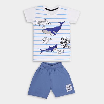 Boys' 100% Cotton Knit Baba Suit 