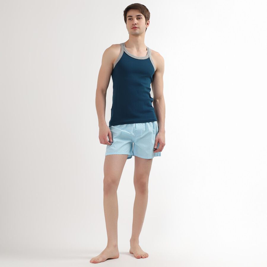 Men's 100% Cotton Gym T-Shirt, Teal Blue, large image number null