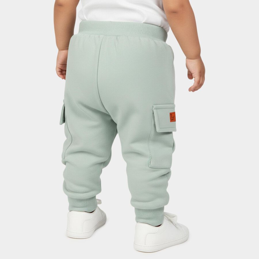 Infants' Green Regular-fit Cartoon Printed Cotton Pyjama, Light Green, large