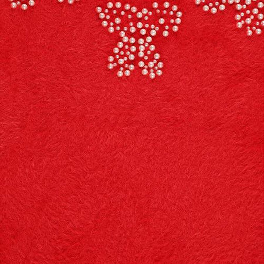 Girls Bright Cherry Red Crew Neck Casual Pullover, Red, large image number null