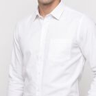 Men's White Formal Shirt, सफ़ेद, small
