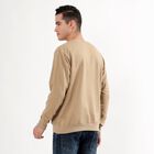 Men's Beige Crew Neck Graphic Sweatshirt, Beige, small image number null