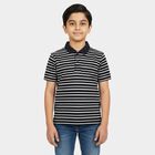 Boys Navy Blue Crew Neck Casual Boys T-Shirt, नेवी ब्लू, small