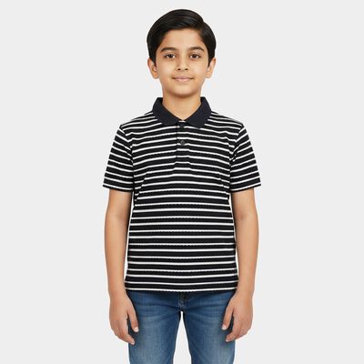 Boys Navy Blue Crew Neck Casual Boys T-Shirt