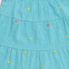 Girls' 100% Cotton Frock, Aqua, small image number null