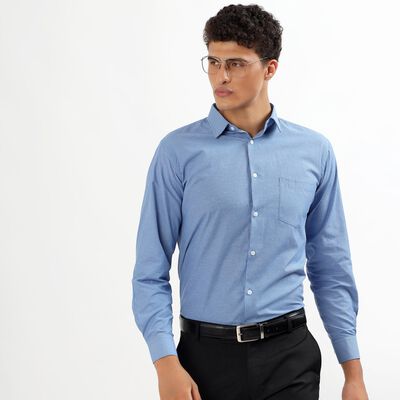 Men's Deep Steel Blue Button Down Formal Shirt