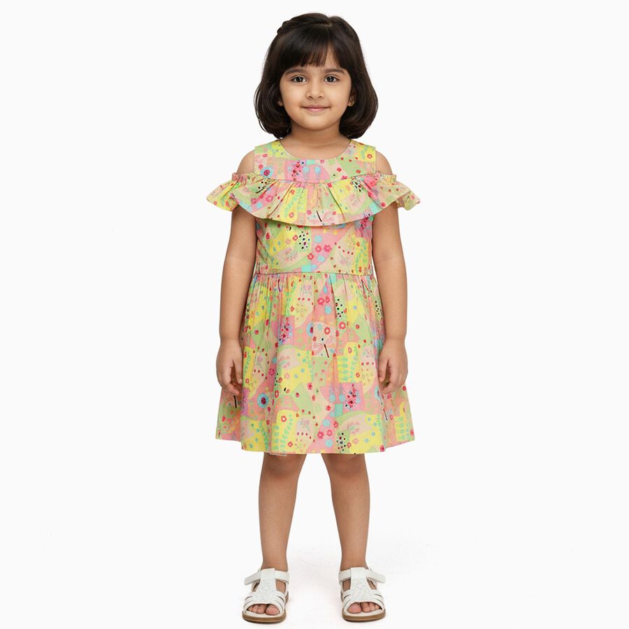 Girls' Frock, हल्का गुलाबी, large image number null