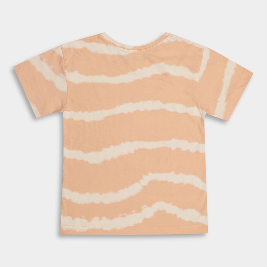 Girls' 100% Cotton T-Shirt , पीच, large image number null