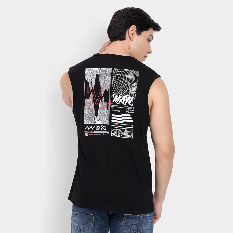 Men's 100% Cotton T-Shirt, Black, large image number null