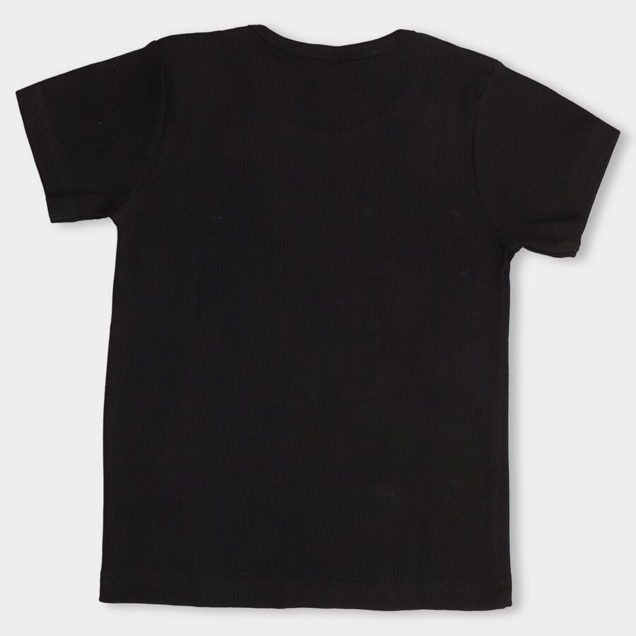 Girls' T-Shirt , काला, large image number null