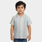 Boys Pink Cotton Half Sleeve Collared Casual Shirt, Pink, small