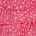 Girls Bright Pink Round Neck Casual Sleeveless T-Shirt, Pink, small