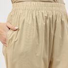 Women's Cotton Minimalist Wide-Leg Palazzos, गहरा पीला, small