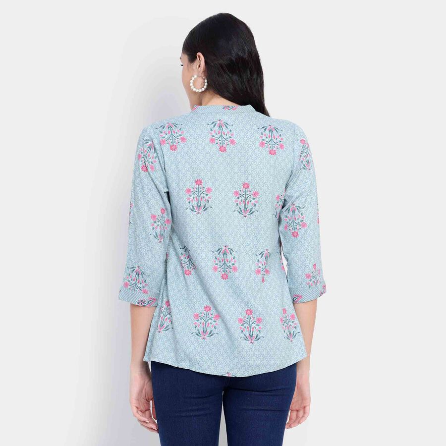 All Over Print Kurta, Light Blue, large image number null
