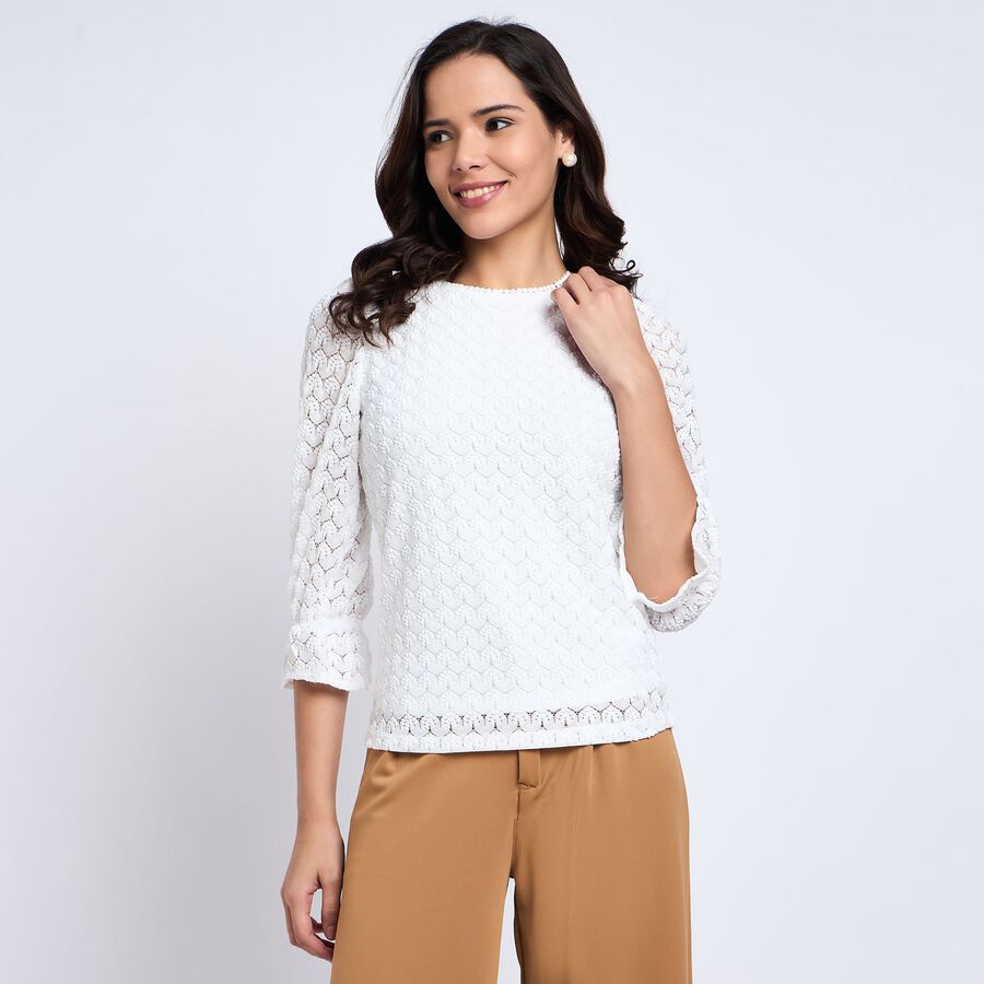 Ladies' Top, सफ़ेद, large image number null
