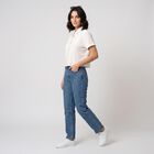 Women's White Collared Shirt, सफ़ेद, small