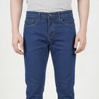 Men's Blue Slim Fit Jeans, Mid Blue, small