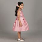 Girls' Soft Pink Sequin Sleeveless Party Wear Frock, हल्का गुलाबी, small image number null