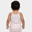Infants' Baby Pink Cotton Sleeveless Vest, Light Pink, small