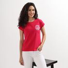 Ladies' Round Neck T-Shirt , Fuchsia, small image number null