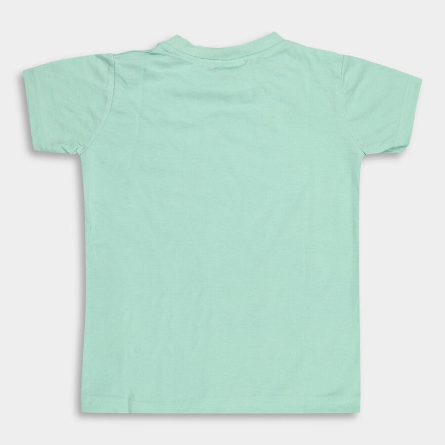 Boys' Half Sleeves T-Shirt , हल्का हरा, large image number null