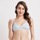 Printed Non-Padded Bra, Light Blue, small image number null