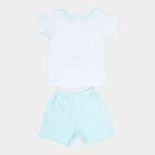 Infants Cotton Boat Neck Baba Suit, Light Blue, small image number null