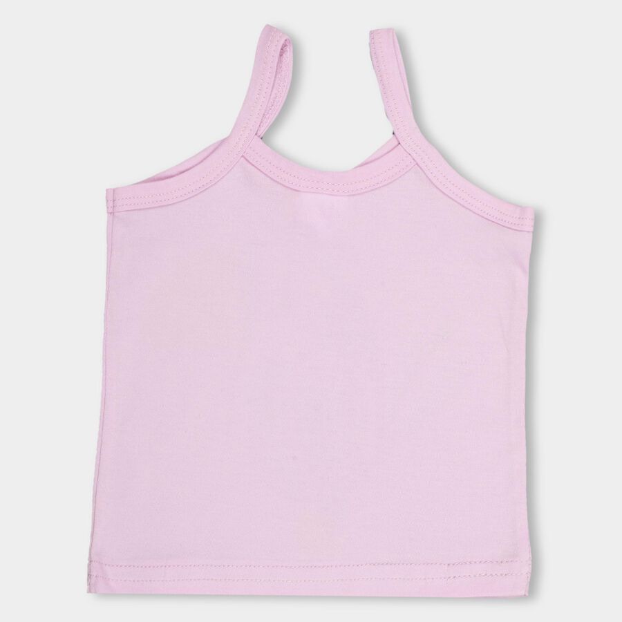 Infants' Soft Pink Cotton Round Neck Sleeveless Vest, Lilac, large image number null