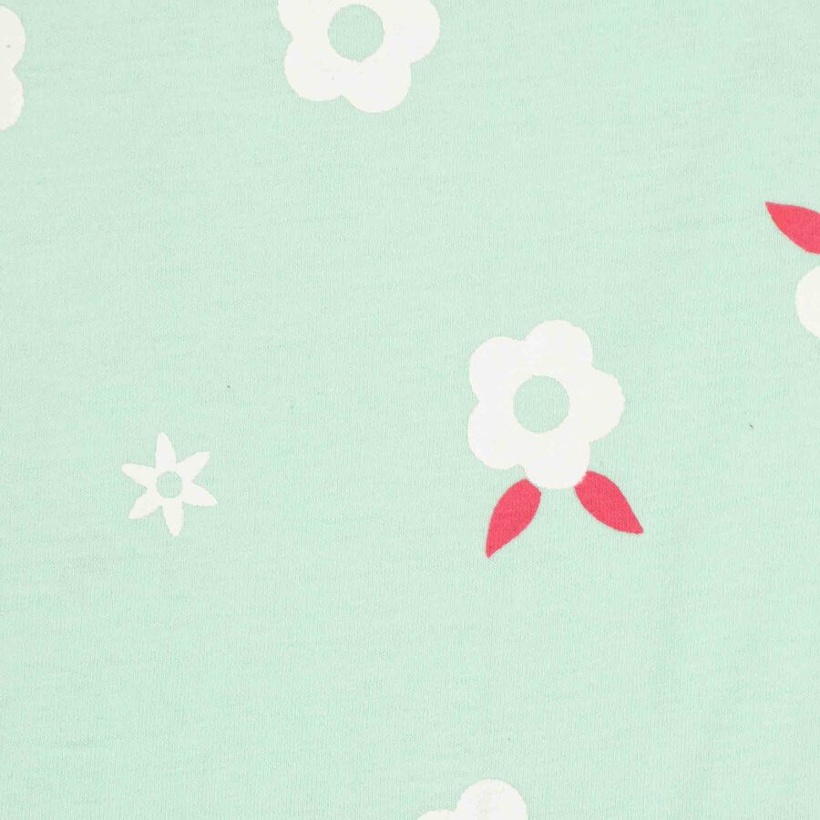 Girls Printed Pyjama, Light Green, large image number null