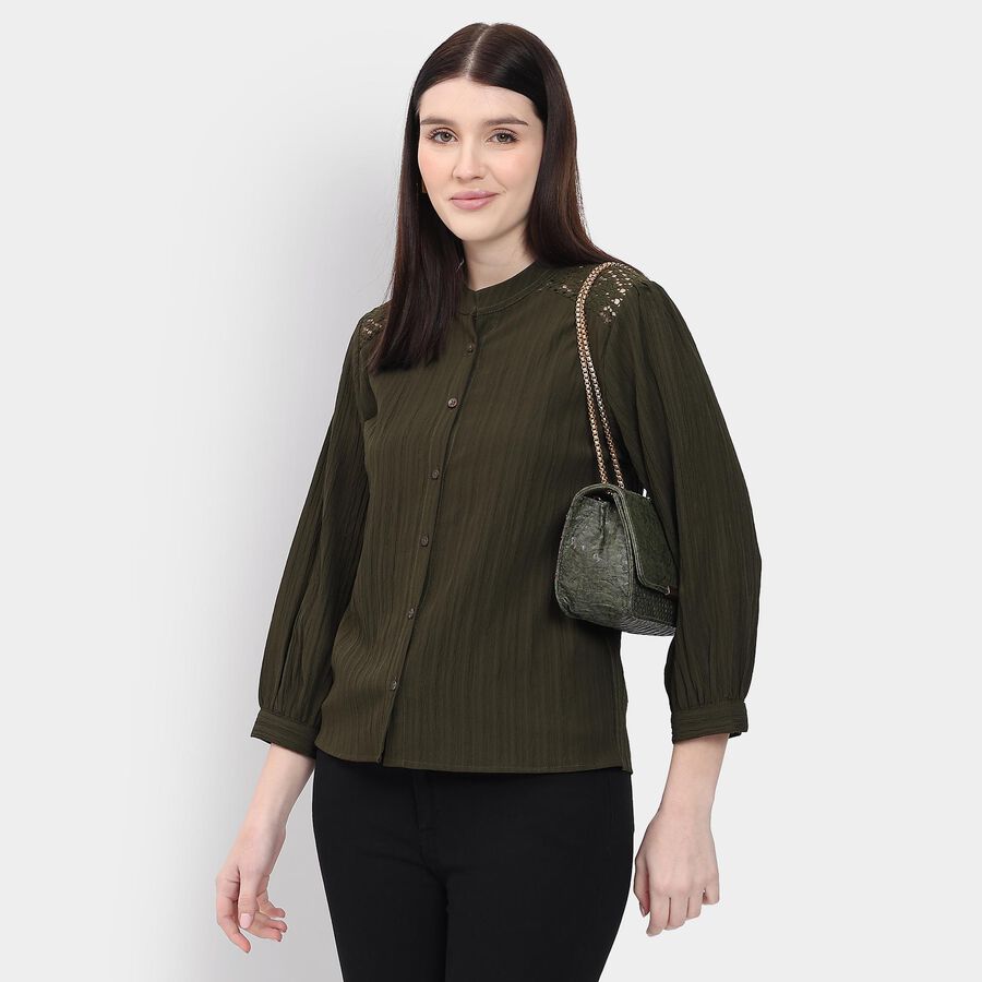 Ladies' Shirt , Olive, large