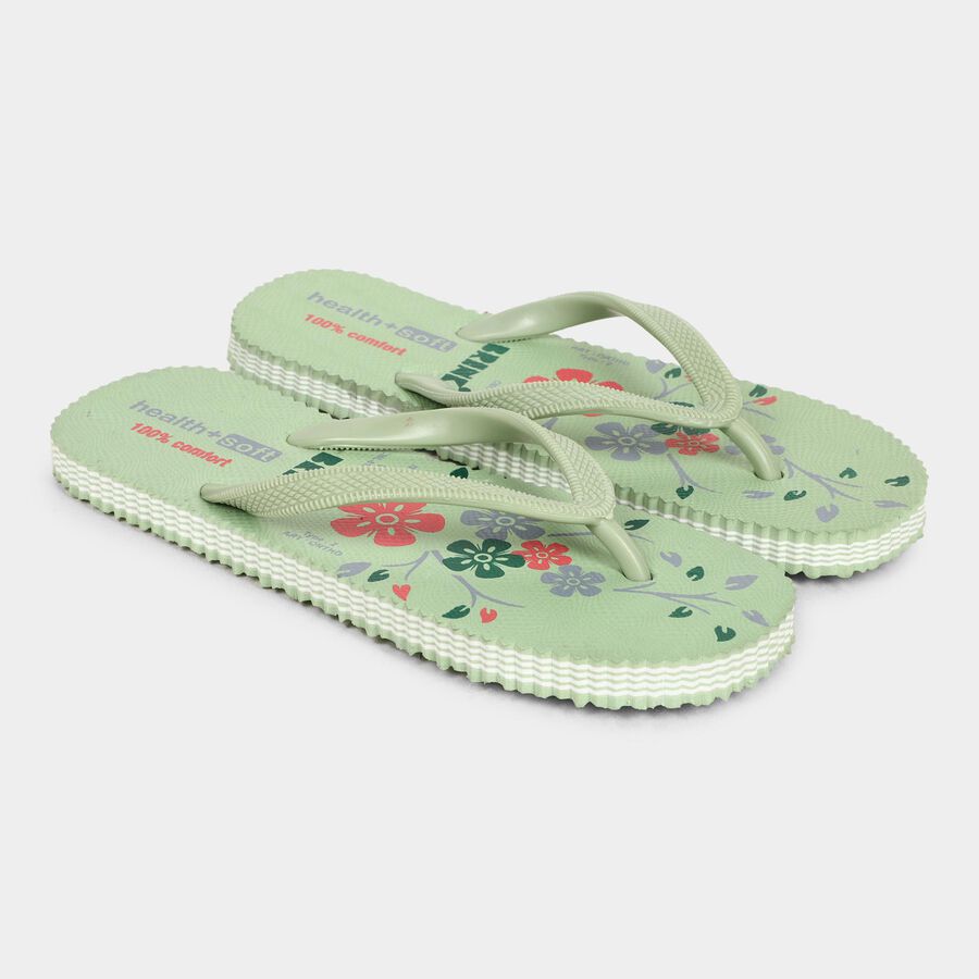 Ladies' V Strap Slipper, Green, large image number null
