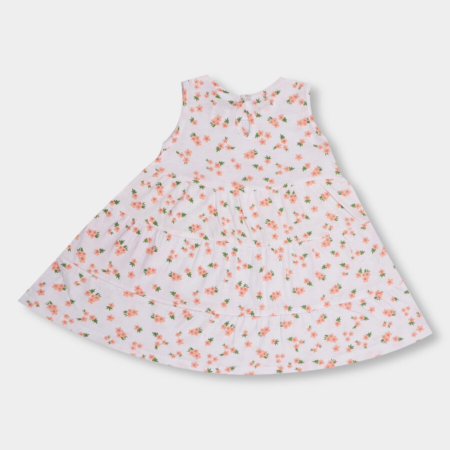 Infant Girls' 100% Cotton Frock , हल्का गुलाबी, large image number null