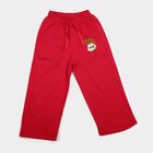 Girls Fuchsia Straight Fit Teddy Embroidered Pyjama, रानी (फ्यूशिया), small