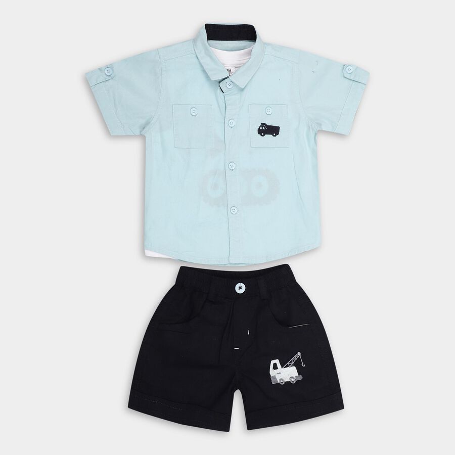 Infants' 100% Cotton Baba Suit , हल्का नीला, large image number null